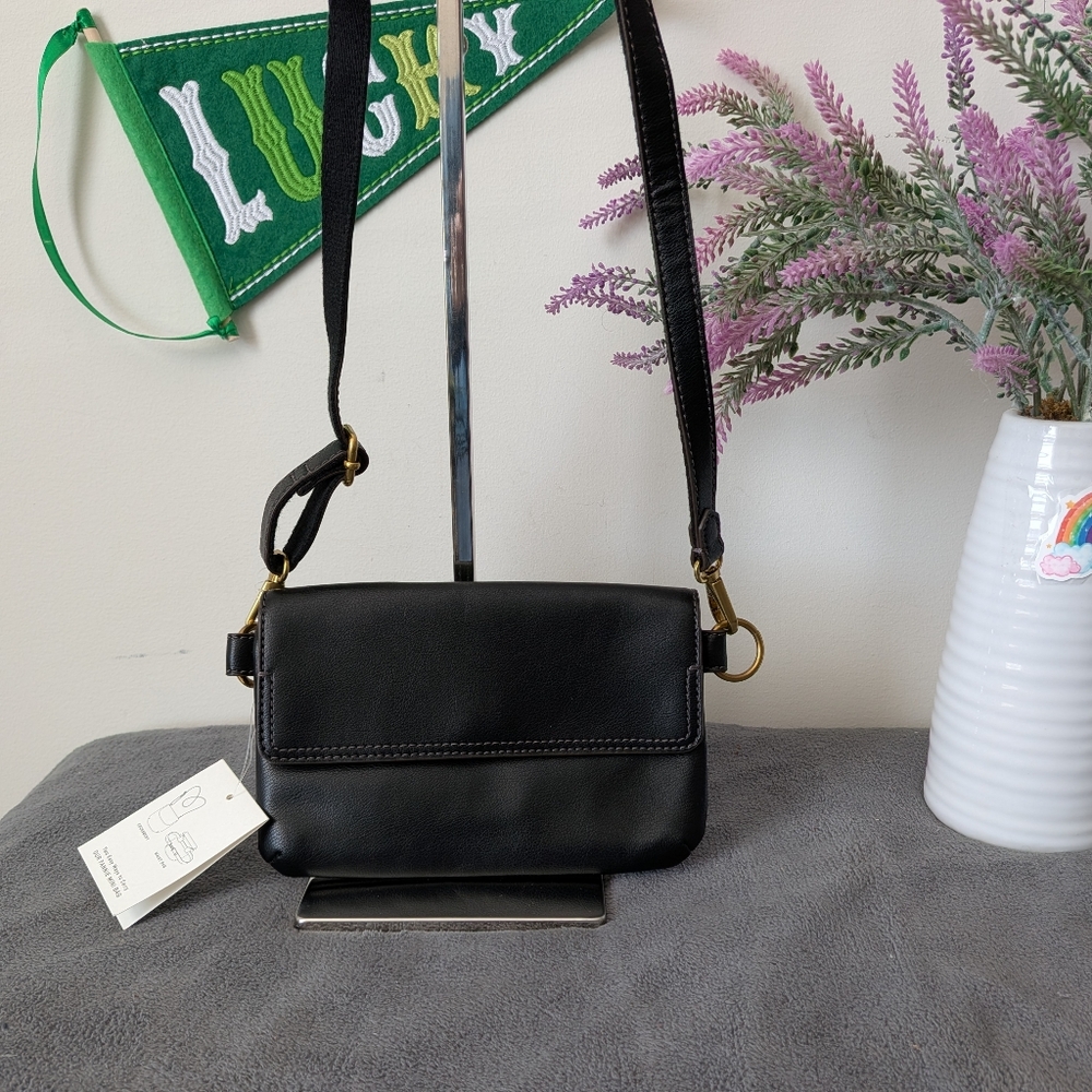 NWT Fossil Black Fannie Mini Bag